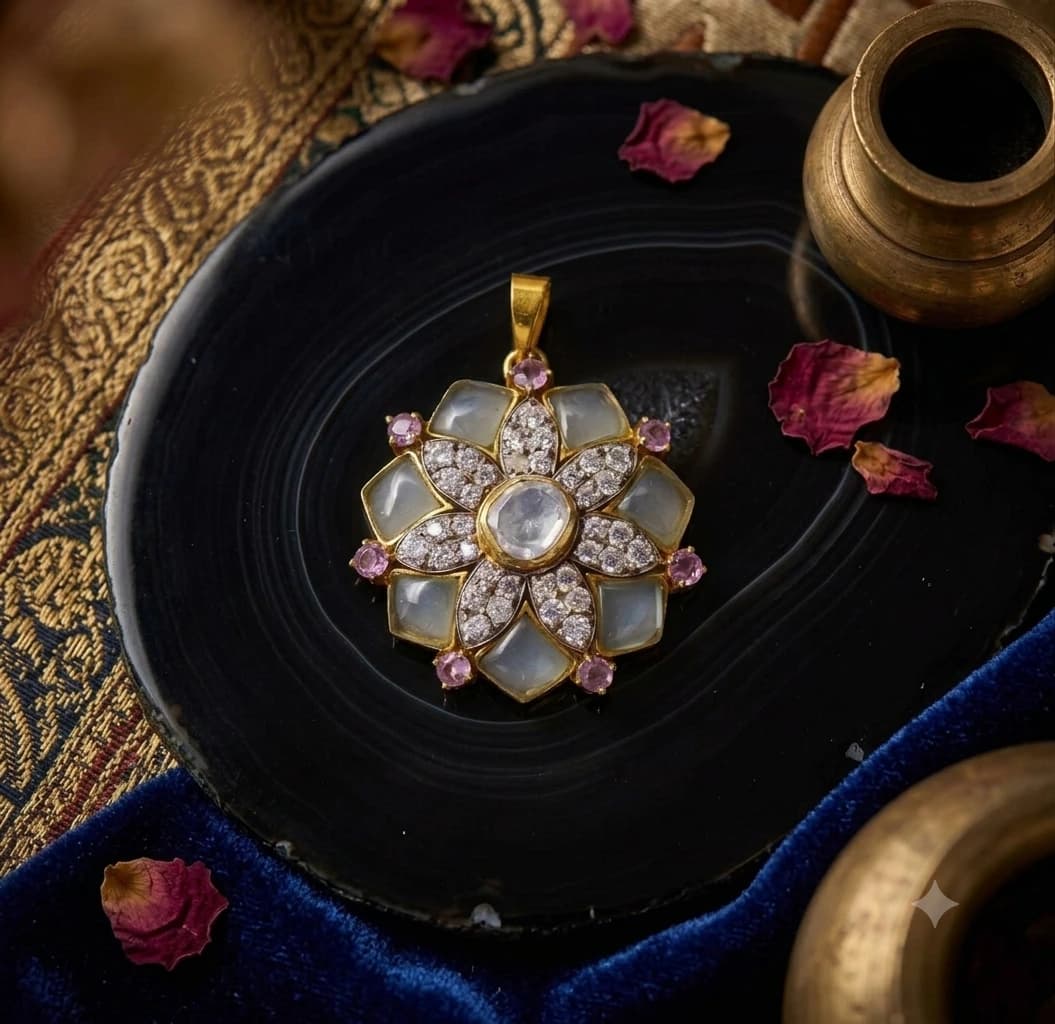 Dewdrop Durbar Pendant