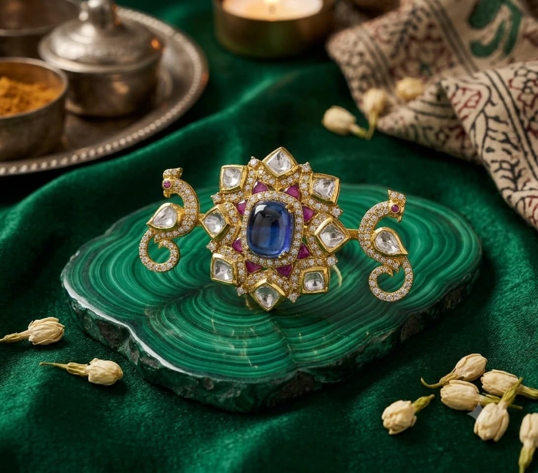 Peacock Sapphire Ring